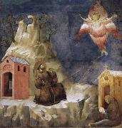 GIOTTO di Bondone Stigmatization of St Francis oil on canvas